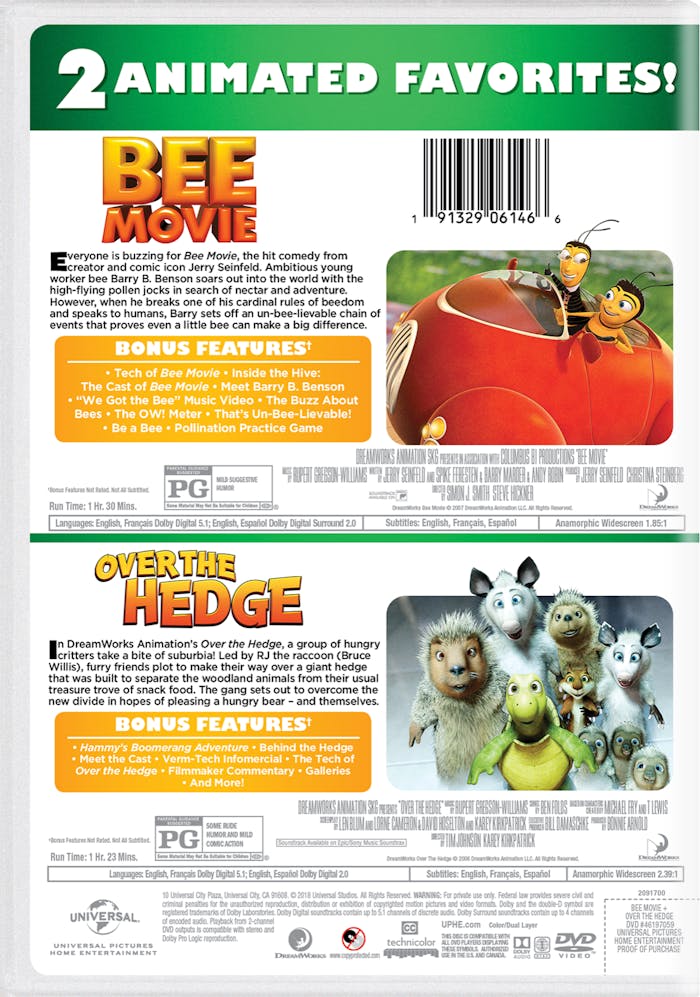 Bee Movie/Over the Hedge (DVD Double Feature) [DVD]