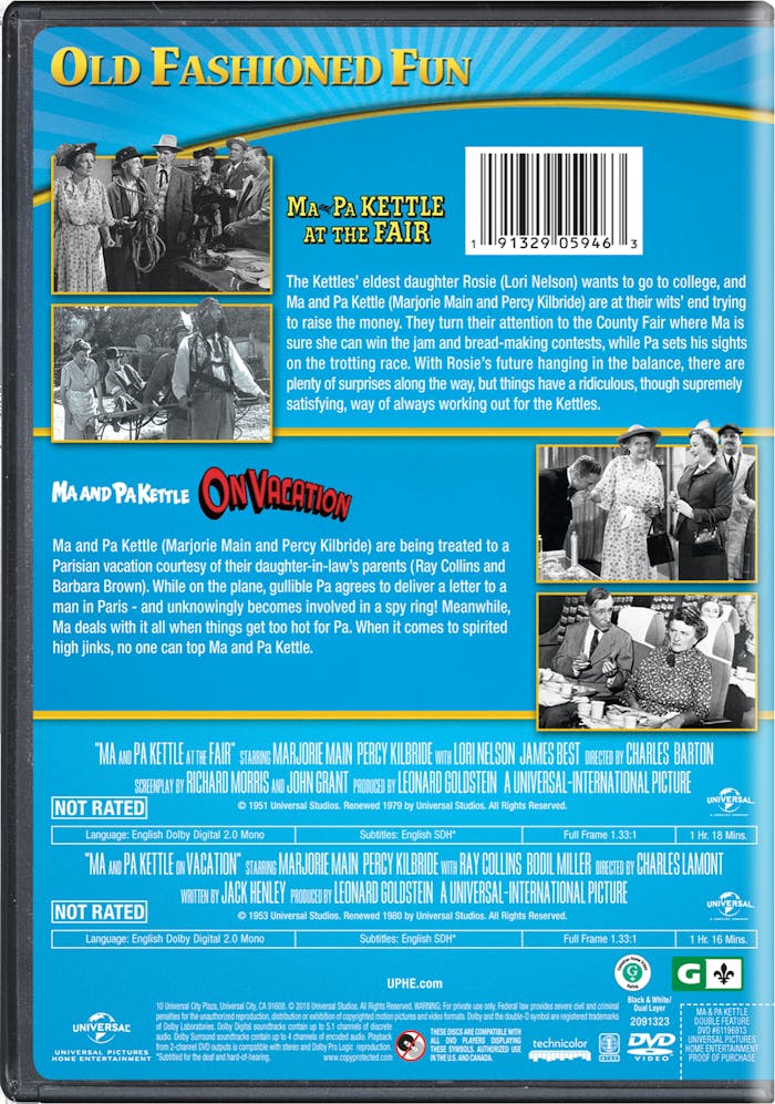 Ma & Pa Kettle at the Fair/Ma & Pa Kettle On Vacation (DVD Double Feature) [DVD]