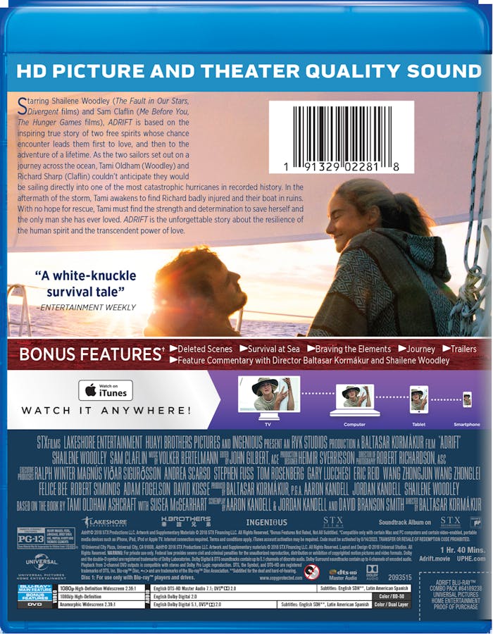Adrift (DVD + Digital) [Blu-ray]