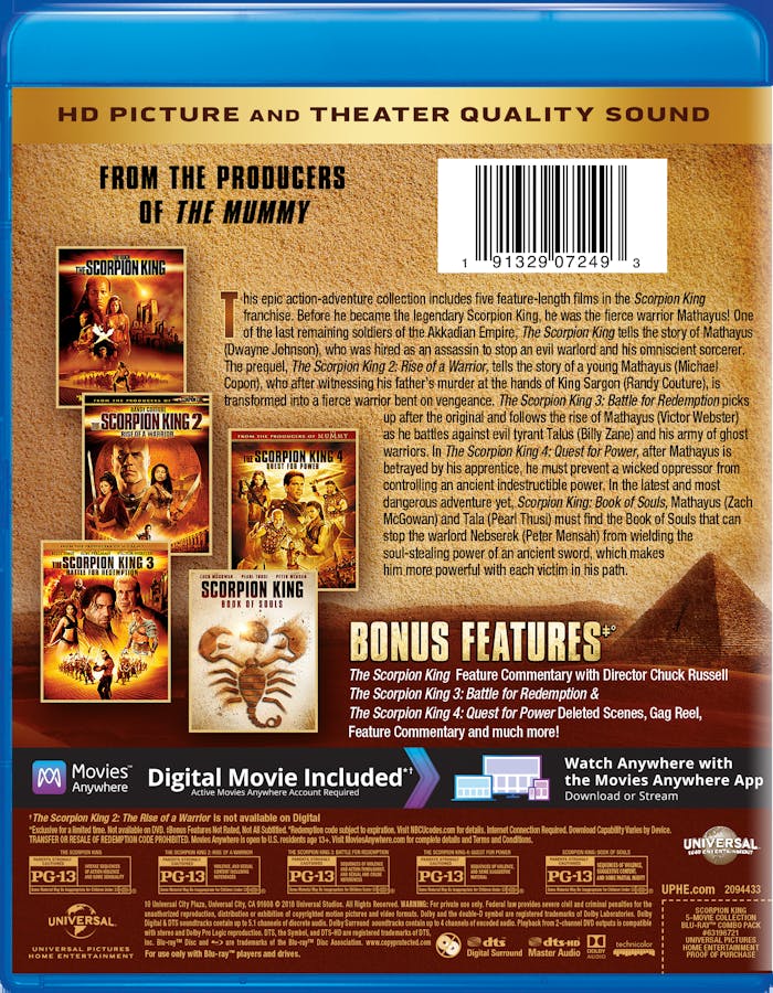 The Scorpion King: 5-movie Collection (Blu-ray + Digital HD) [Blu-ray]