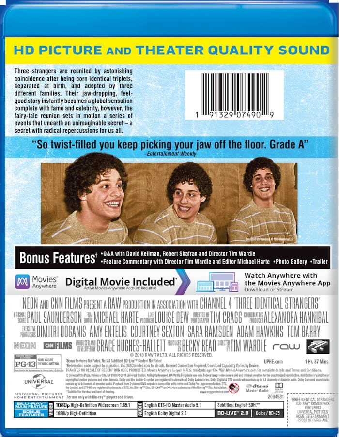 Three Identical Strangers [Blu-ray]
