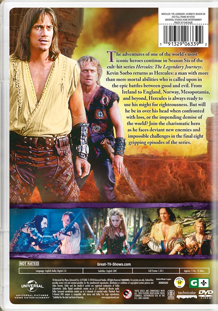Hercules - The Legendary Journeys: Season Six [DVD]