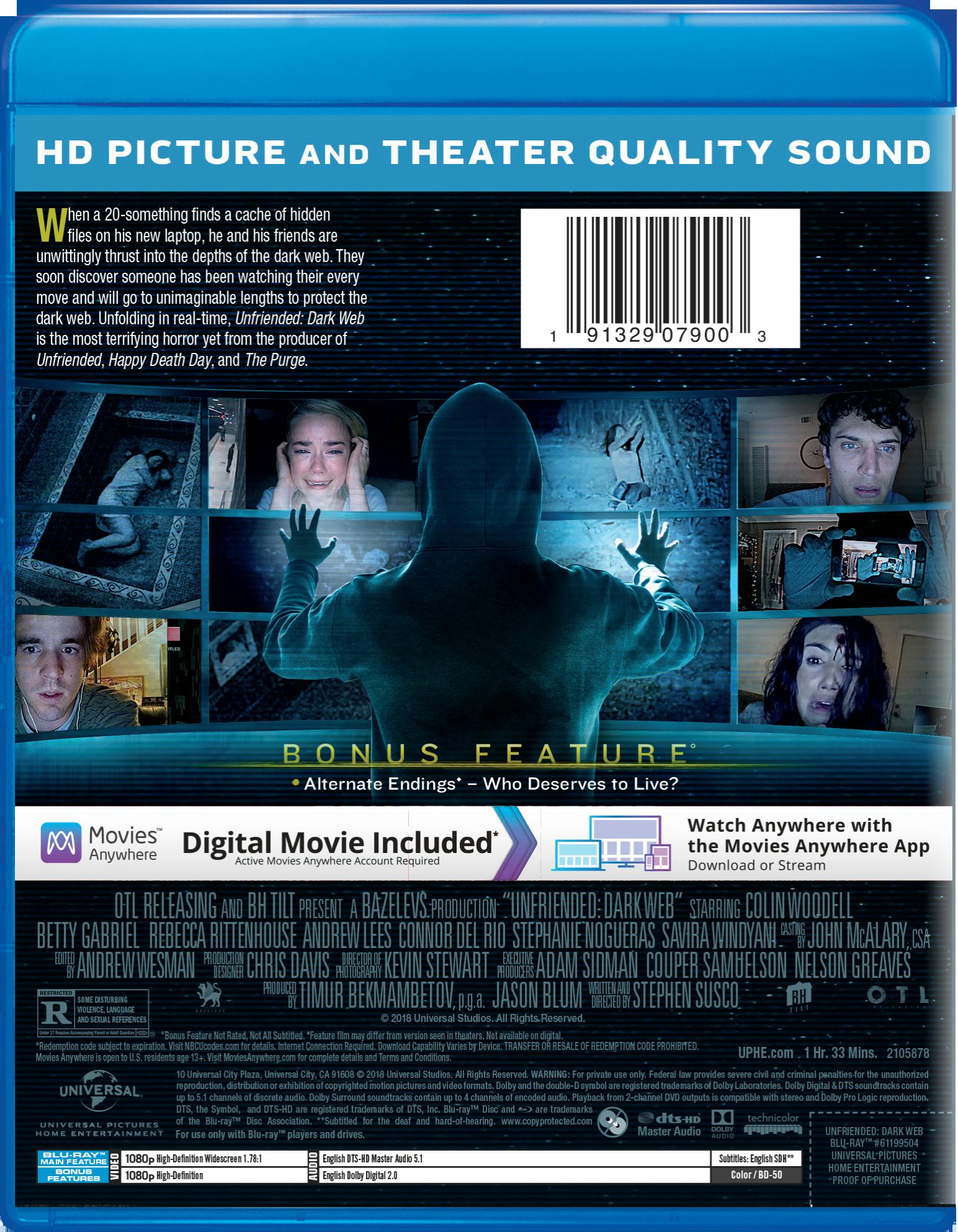 Buy Unfriended Dark Web Blu ray Digital HD Blu ray GRUV