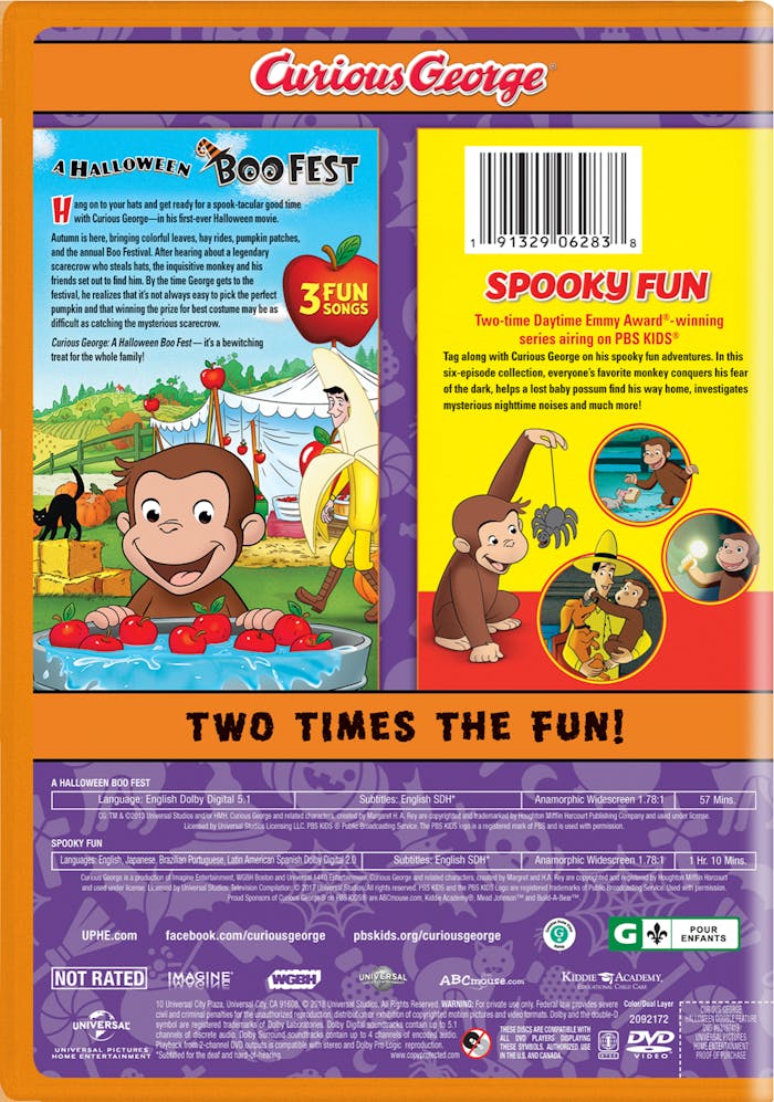 Curious George: A Halloween boo fest/Spooky fun (DVD Double Feature) [DVD]