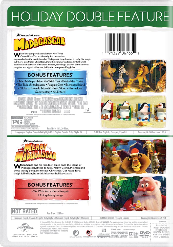 Madagascar/Merry Madagascar (DVD Double Feature) [DVD]