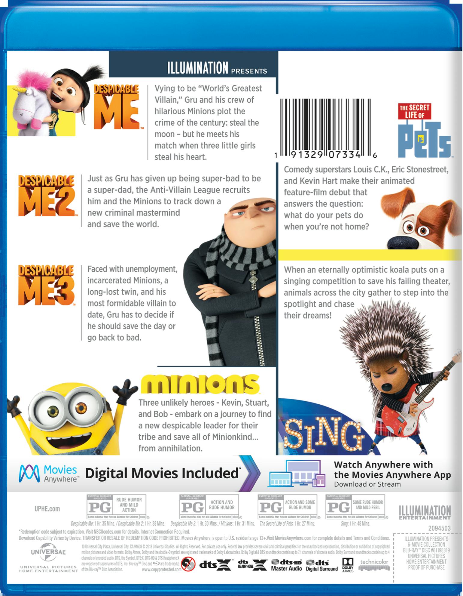 Despicable Me/Despicable Me 2/Despicable Me 3/Minions/... (Blu-ray +  Digital Copy) [Blu-ray]