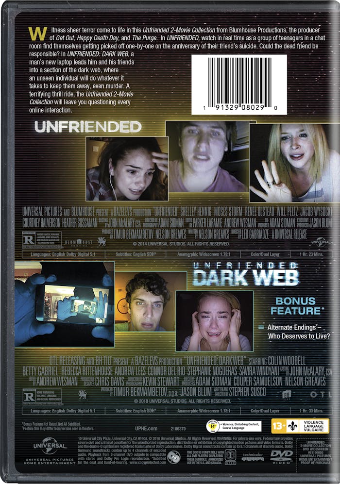 Unfriended/Unfriended: Dark Web (DVD Double Feature) [DVD]