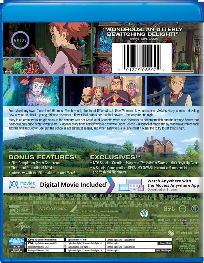 Mary and the Witch's Flower (DVD + Digital) [Blu-ray]