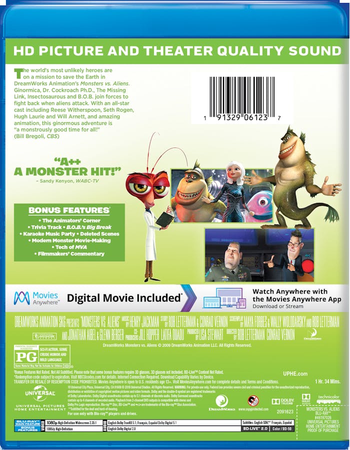 Monsters Vs Aliens (Blu-ray New Box Art) [Blu-ray]