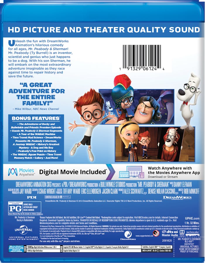 Mr. Peabody and Sherman (Blu-ray New Box Art) [Blu-ray]
