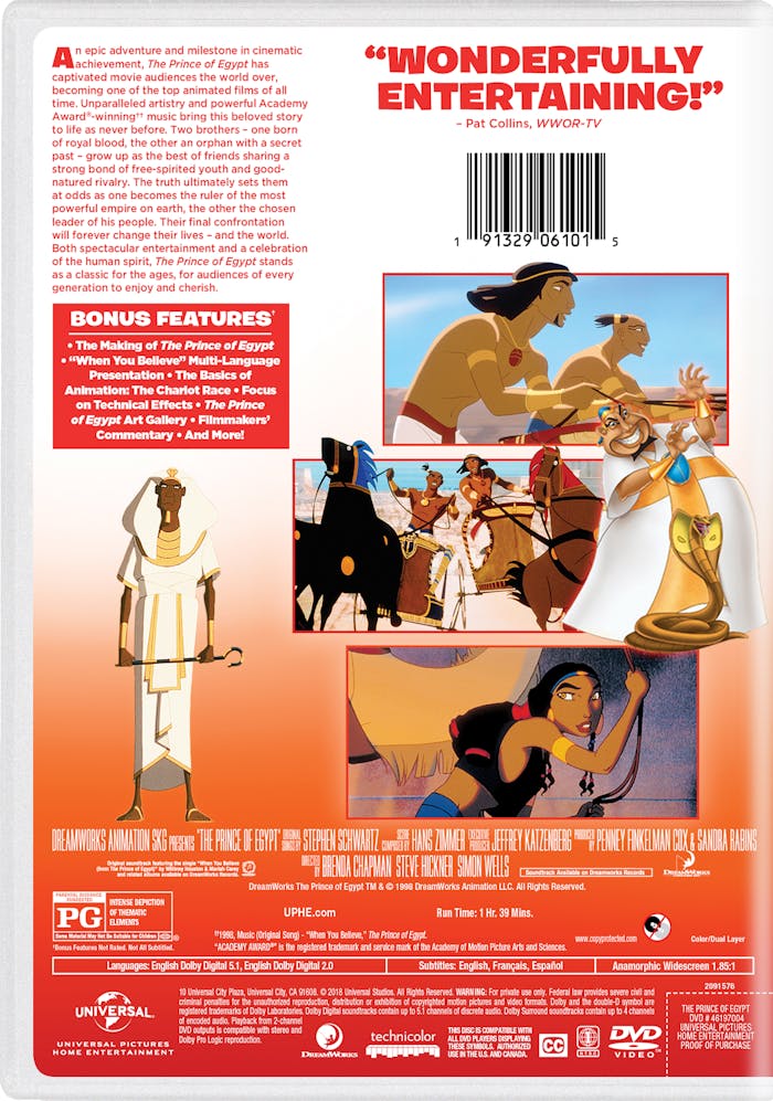 The Prince of Egypt (2018) (DVD New Box Art) [DVD]
