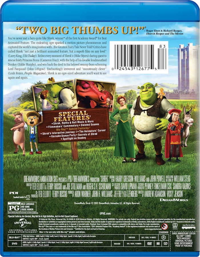 Shrek (Anniversary Edition + DVD) [Blu-ray]