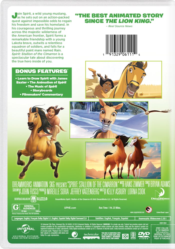 Spirit - Stallion of the Cimarron (DVD New Box Art) [DVD]