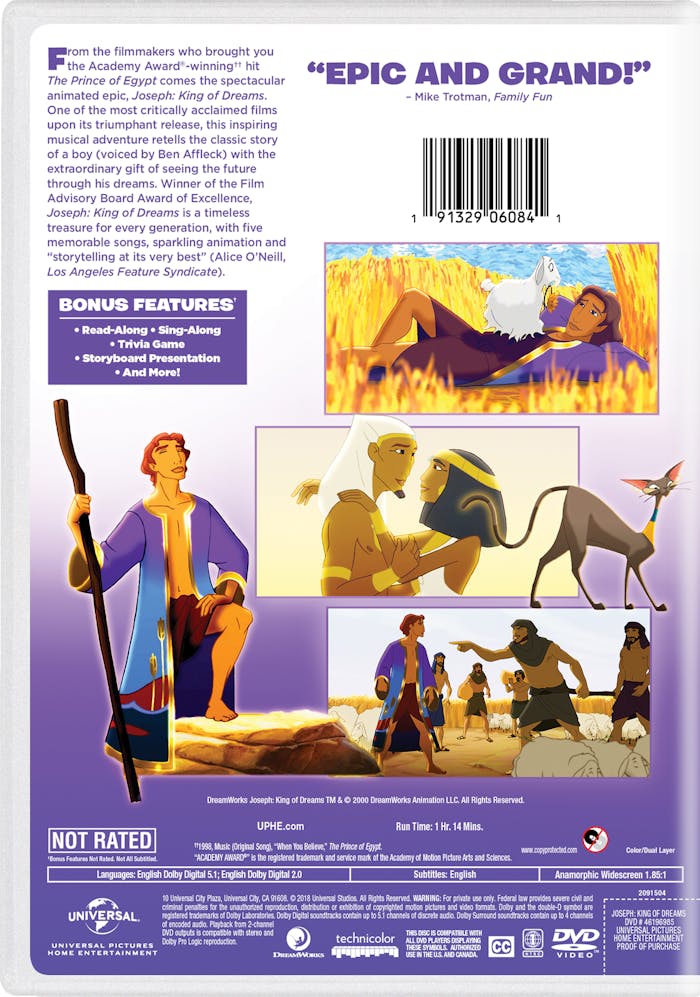 Joseph: King of Dreams (DVD New Box Art) [DVD]
