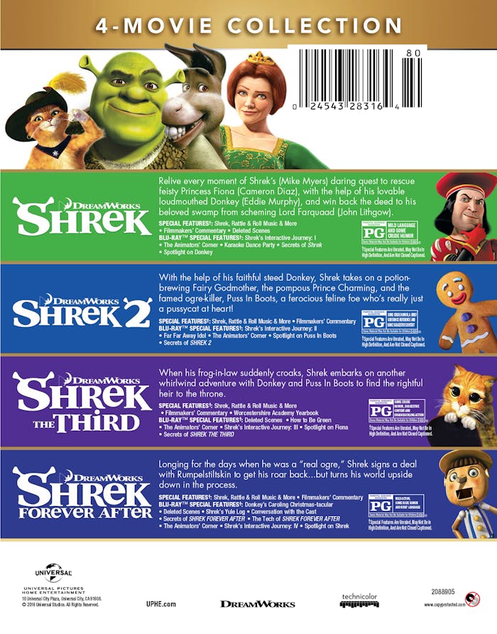 Shrek: The 4-movie Collection (Anniversary Edition) [Blu-ray]