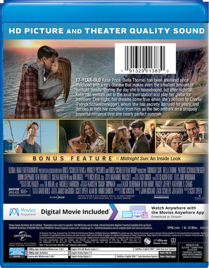 Midnight Sun (DVD + Digital) [Blu-ray]