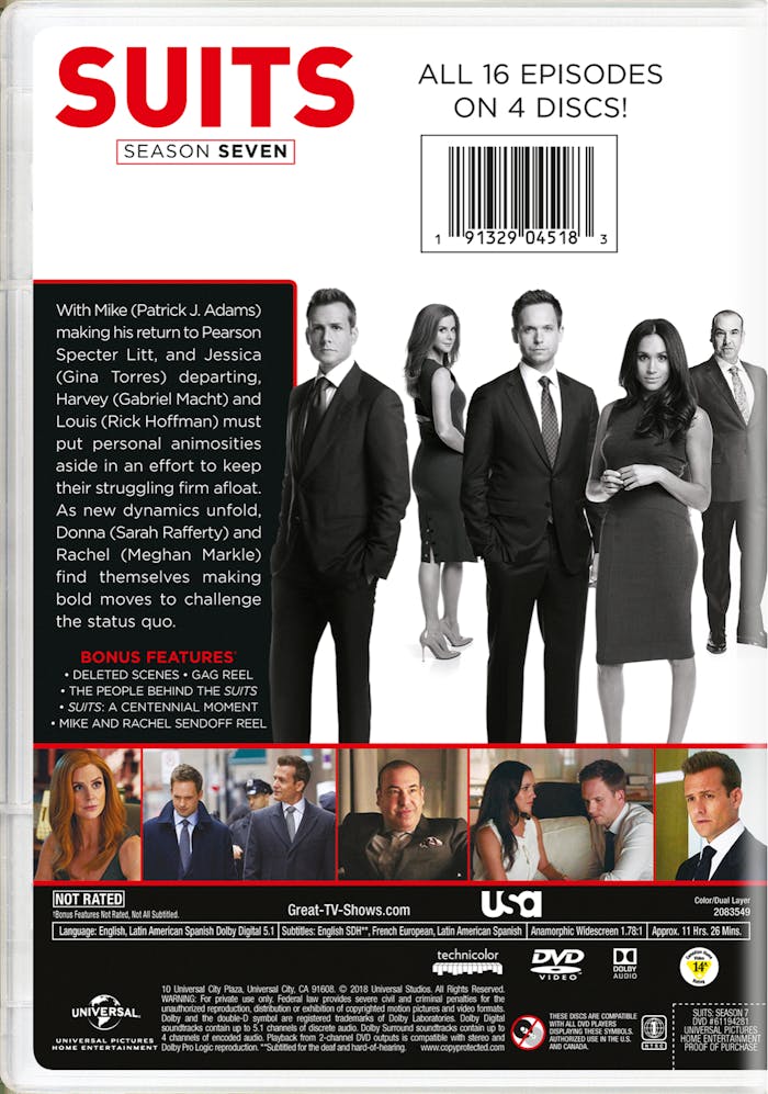 Suits: Season Seven [DVD]