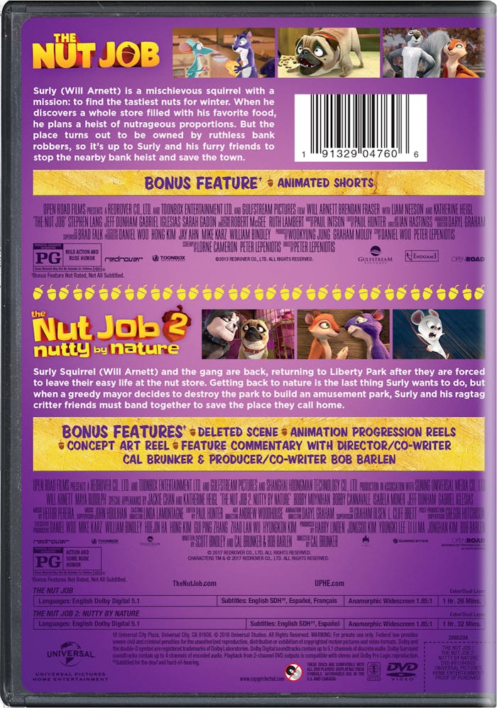 The Nut Job/The Nut Job 2 - Nutty By Nature (DVD Double Feature) [DVD]