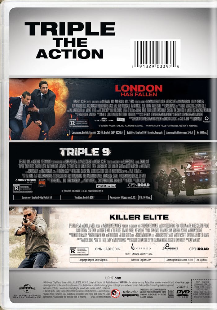 London Has Fallen/Triple 9/Killer Elite (DVD Triple Feature) [DVD]