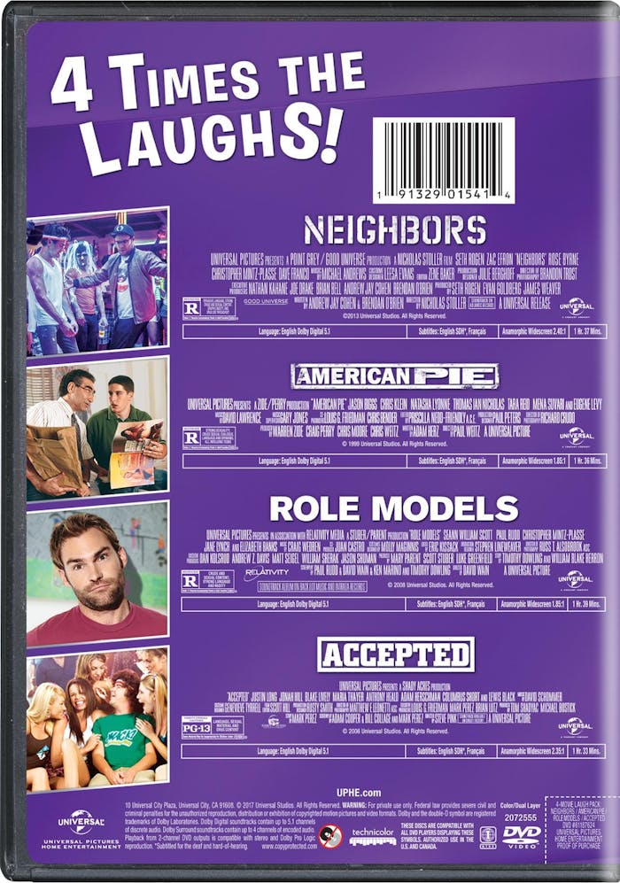 Neighbors/American Pie/Role Models/Accepted (DVD Set) [DVD]