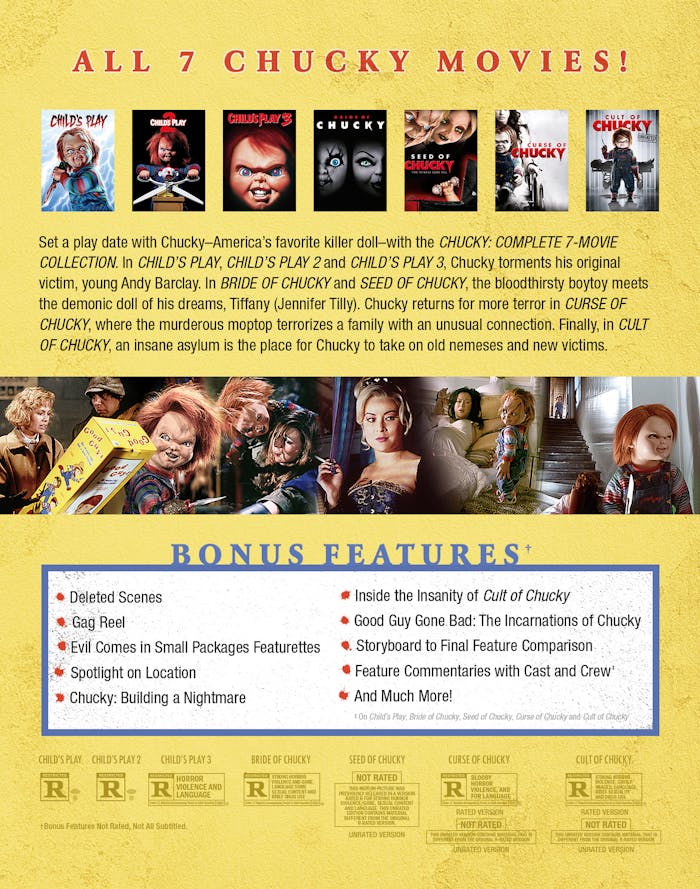 Chucky: Complete 7-movie collection (Blu-ray Set) [Blu-ray]