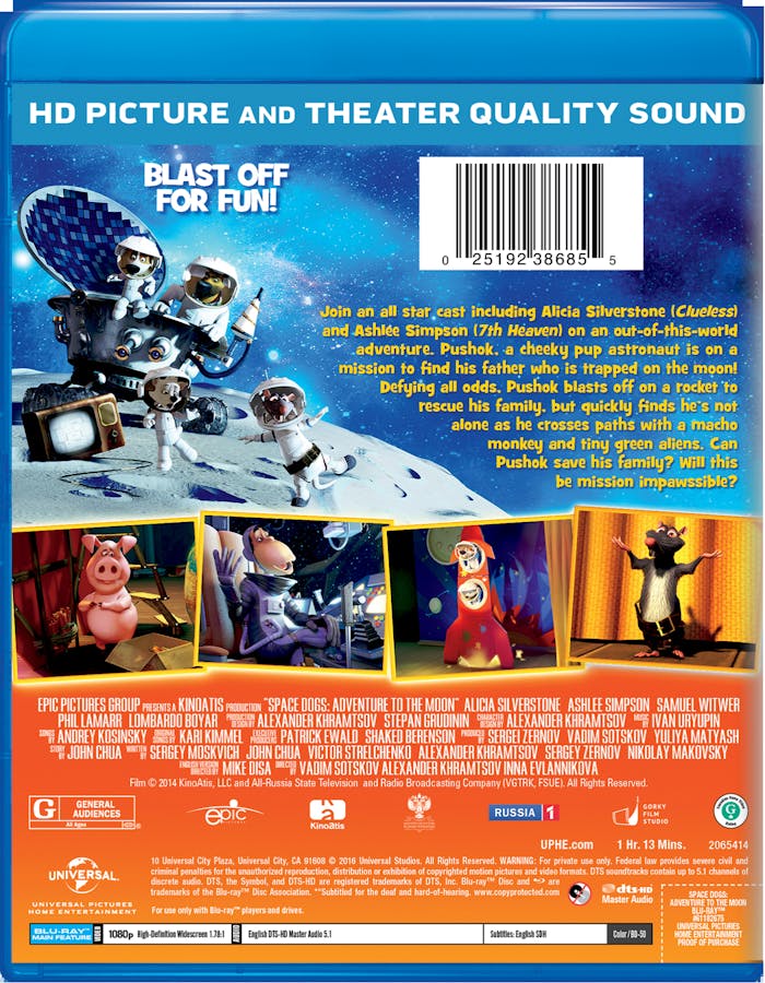 Space Dogs: Adventure to the Moon [Blu-ray]