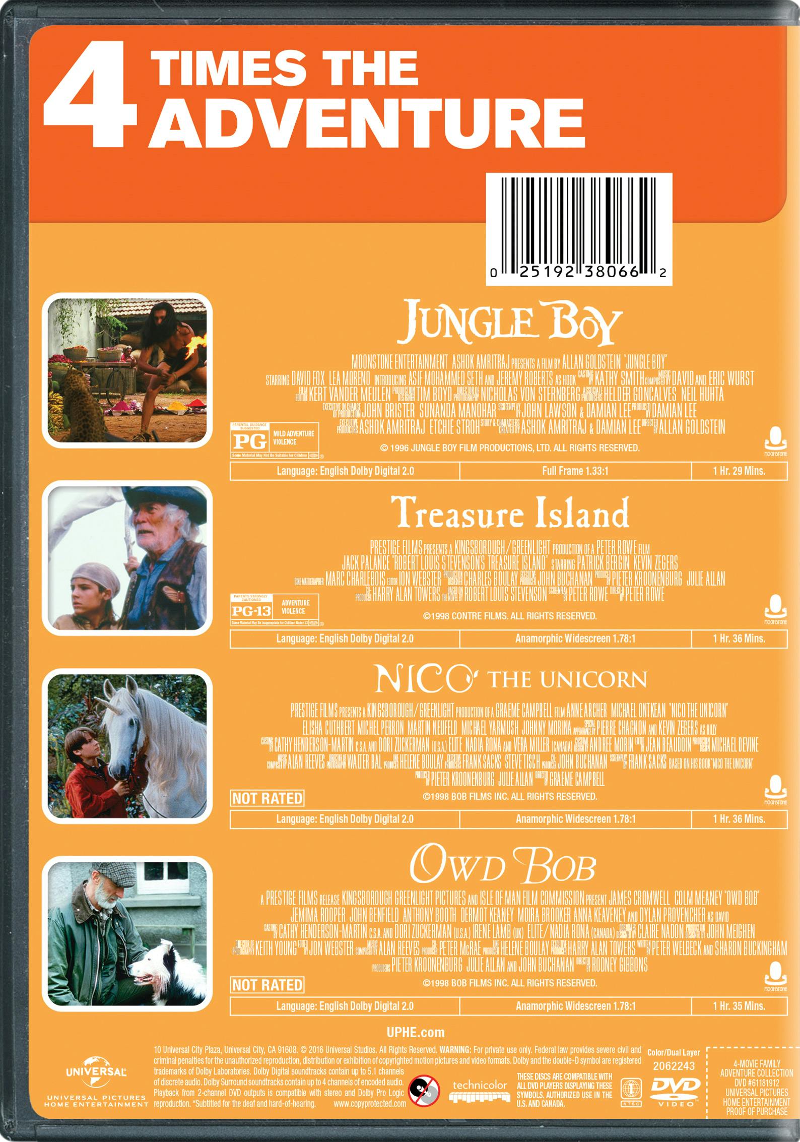 Buy 4-movie marathon: Family adventure collection DVD Set DVD | GRUV