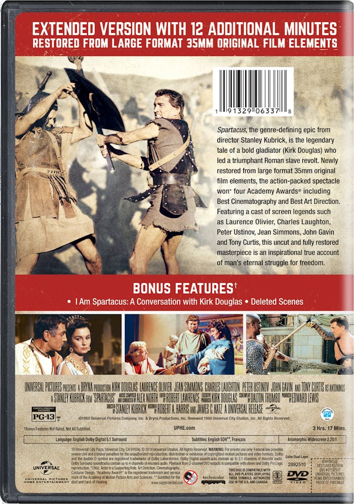 Spartacus (DVD Restored) [DVD]
