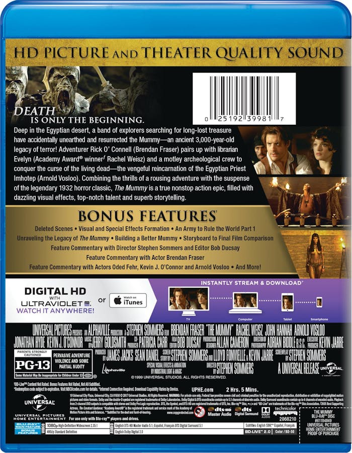 The Mummy (1999) (Digital) [Blu-ray]