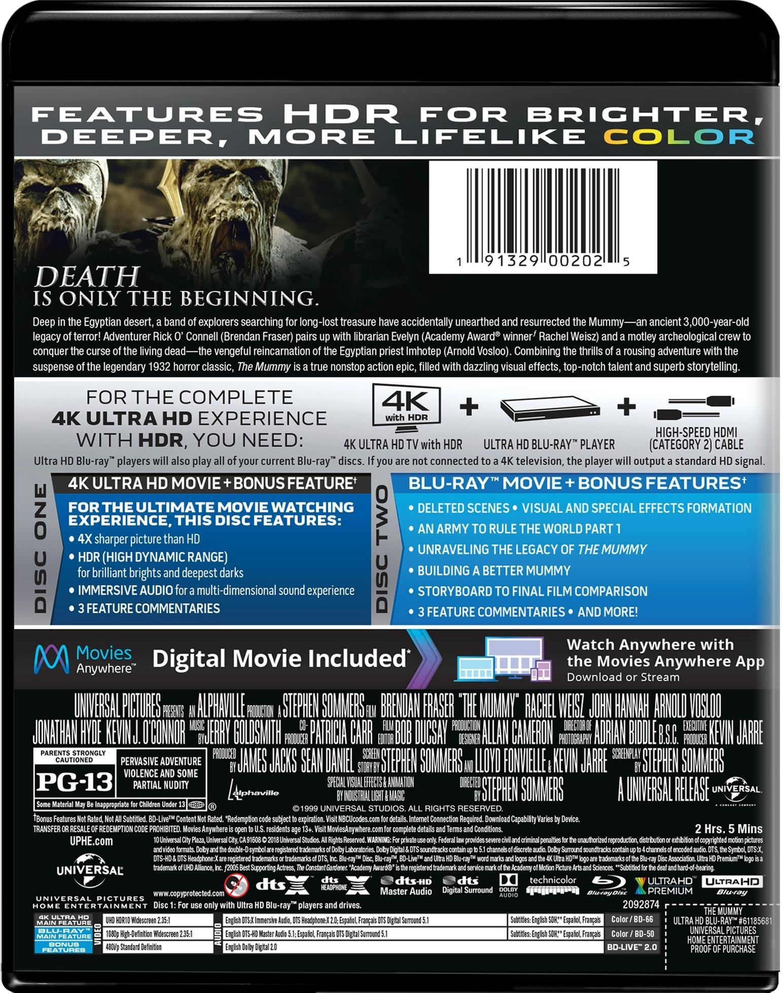Buy The Mummy (1999) 4K Ultra HD + Digital UHD | GRUV