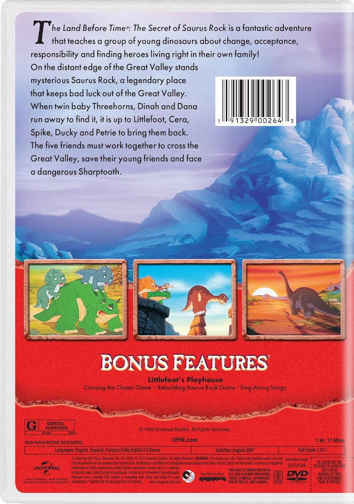 The Land Before Time 6 - The Secret of Saurus Rock [DVD]