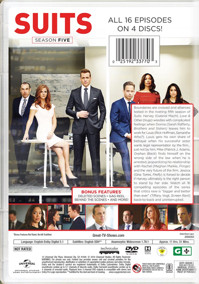 Suits: Season Five [DVD]