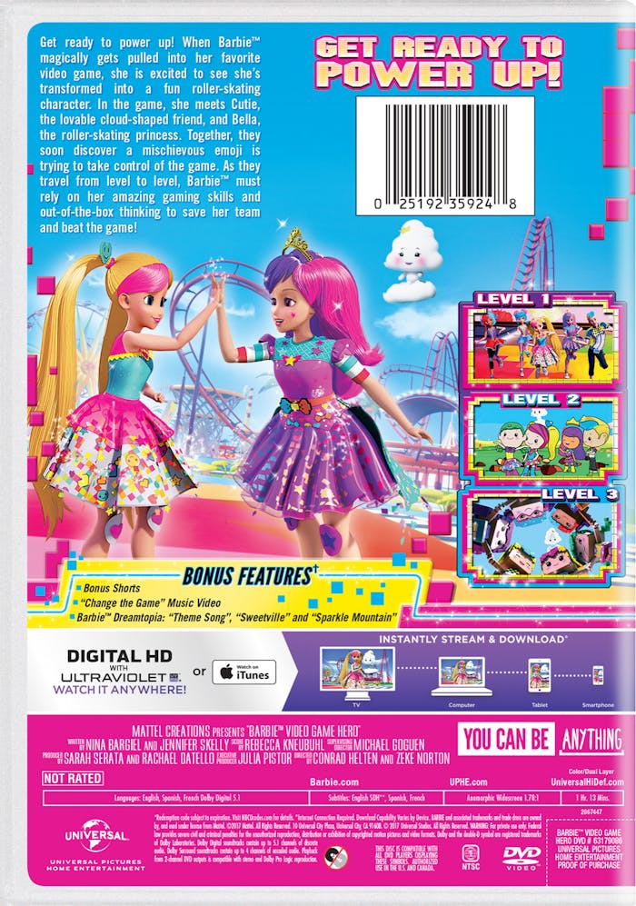 Barbie Video Game Hero (DVD + Digital HD) [DVD]