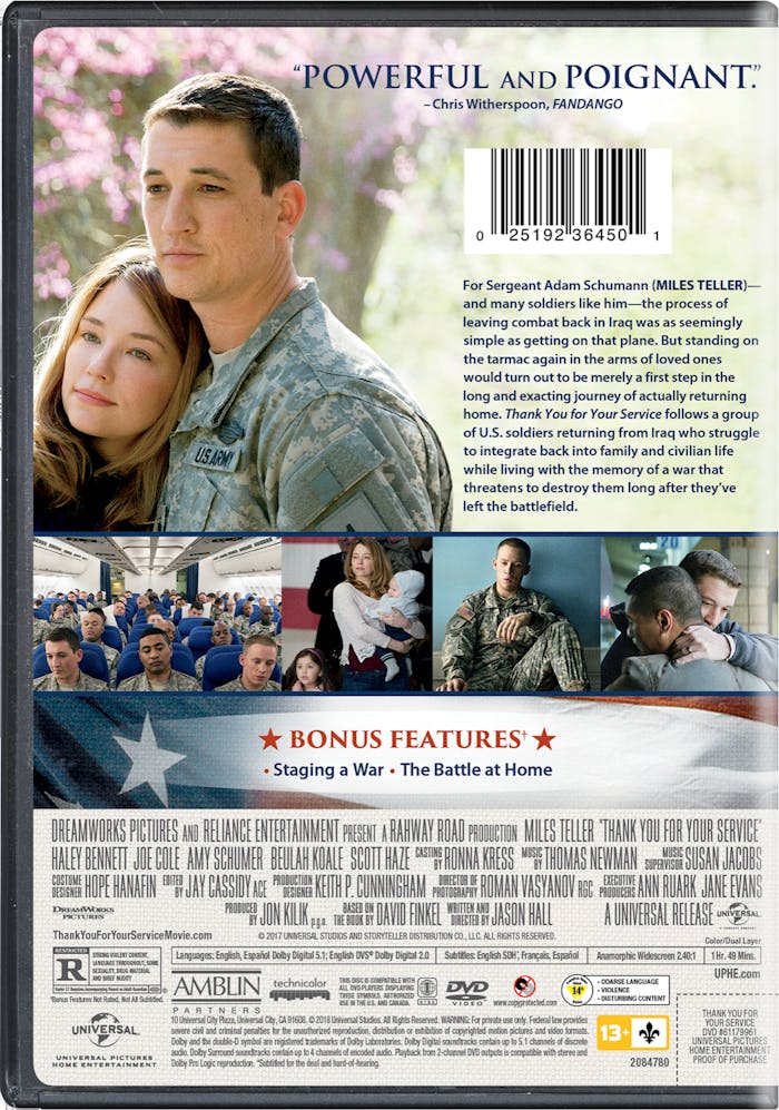 Thank You for Your Service [DVD]