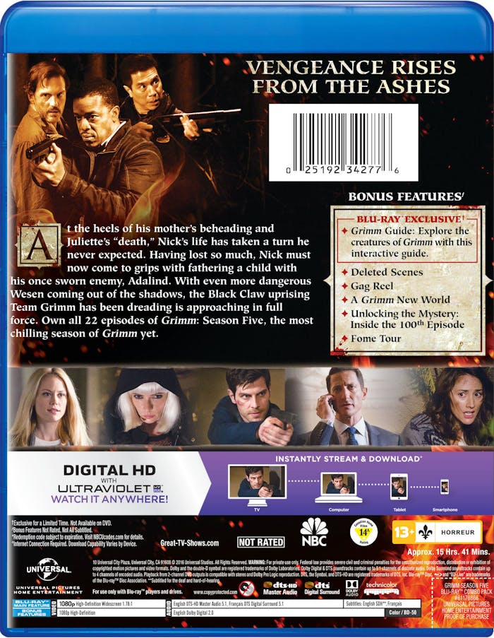 Grimm: Season 5 (Digital) [Blu-ray]