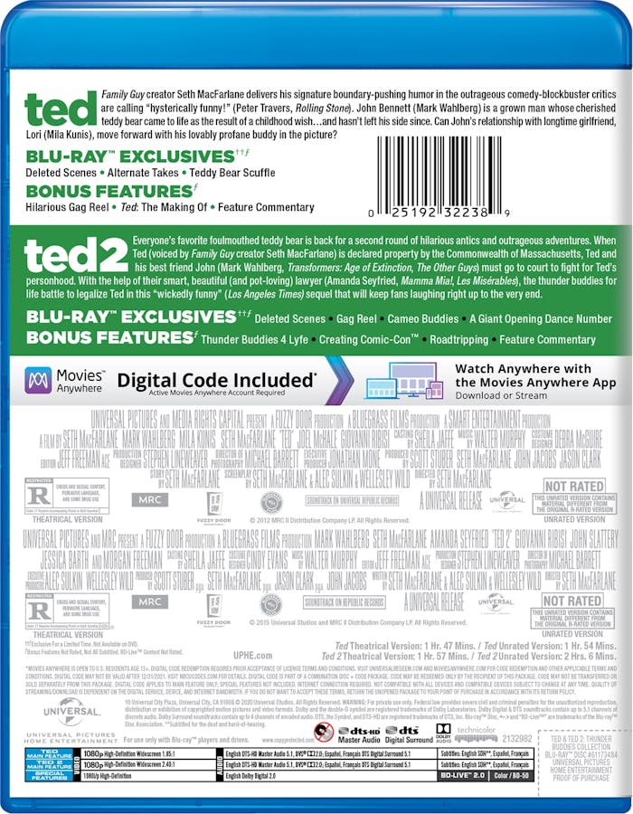Ted/Ted 2 (Blu-ray + Digital HD) [Blu-ray]