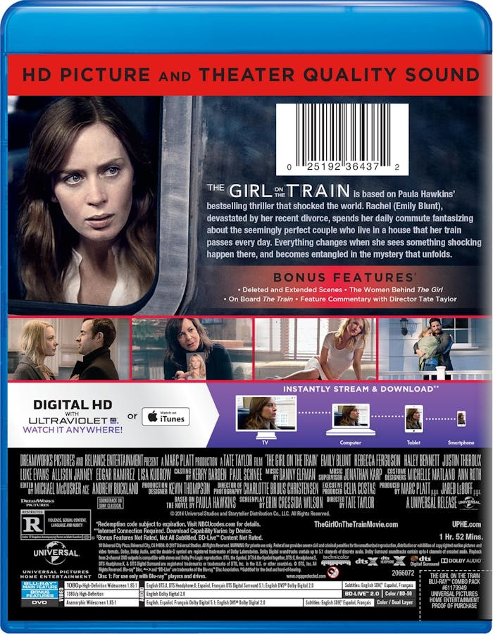 The Girl on the Train (DVD + Digital) [Blu-ray]