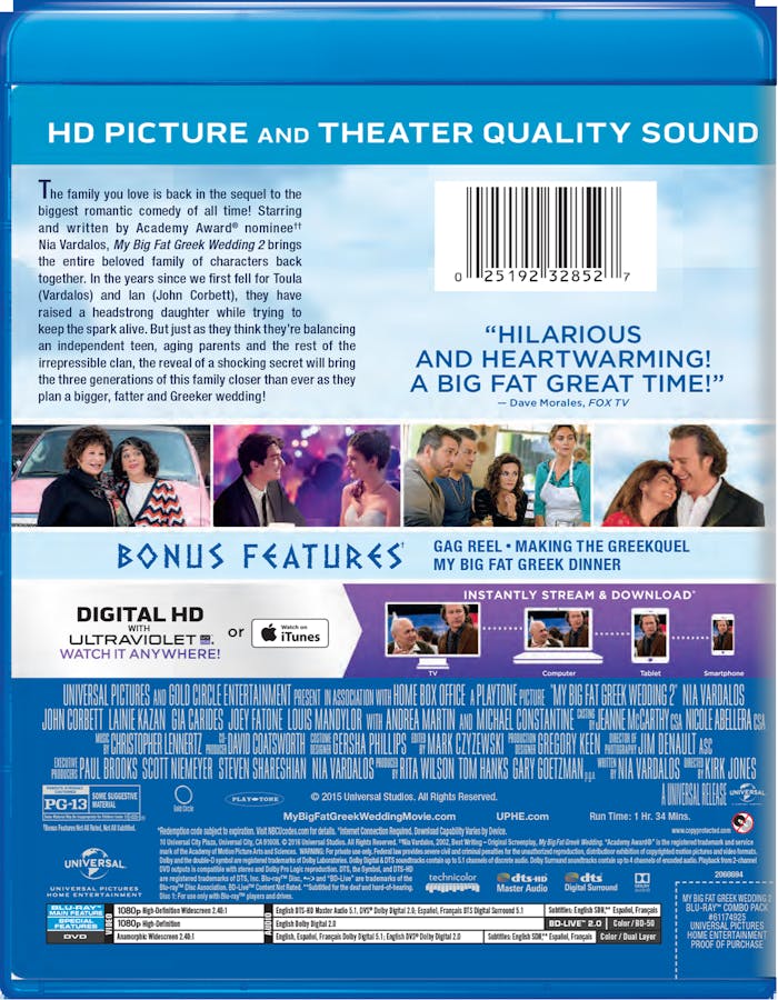 My Big Fat Greek Wedding 2 (DVD) [Blu-ray]