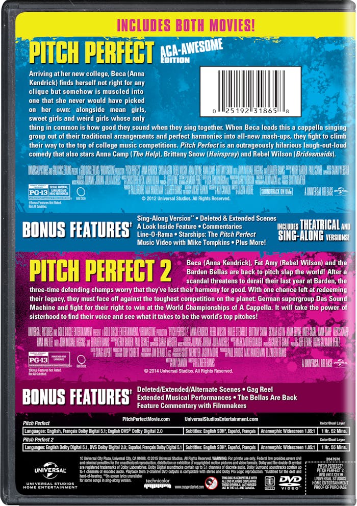 Pitch Perfect/Pitch Perfect 2 (DVD Double Feature) [DVD]
