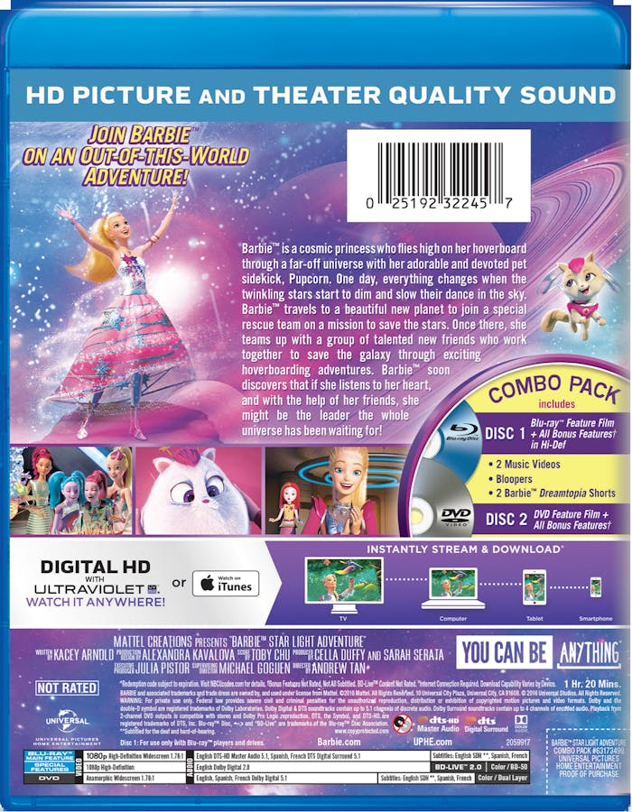 Barbie: Star Light Adventure (DVD + Digital) [Blu-ray]