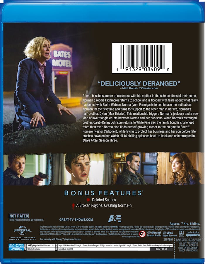 Bates Motel: Season Three (Blu-ray New Box Art) [Blu-ray]