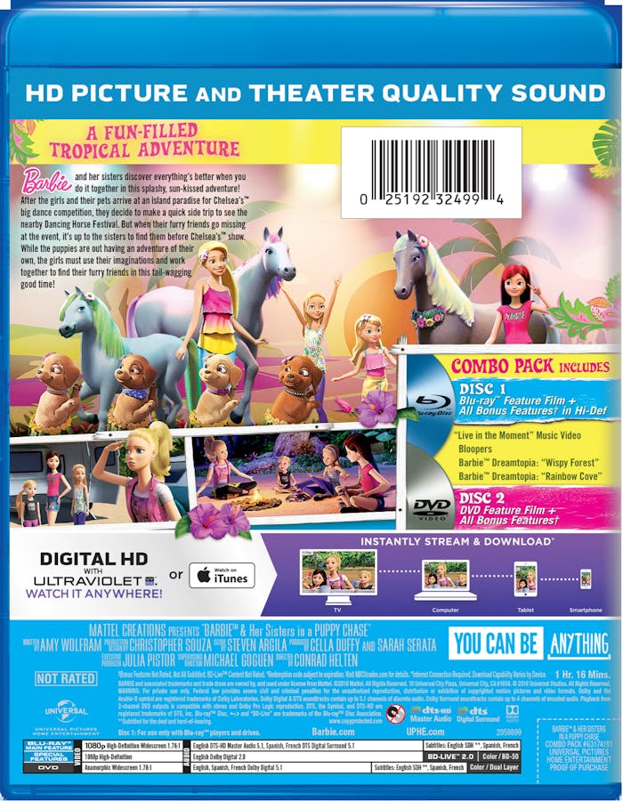 Barbie and Her Sisters in a Puppy Chase (DVD) [Blu-ray]