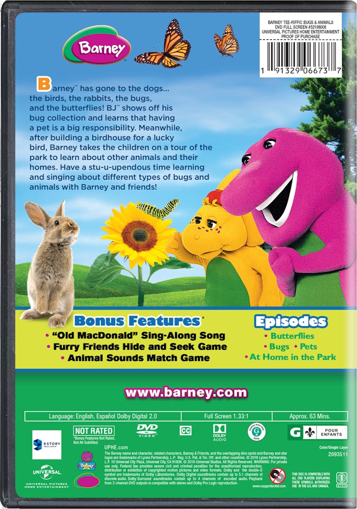 Barney: Tee-rific Bugs and Animals [DVD]