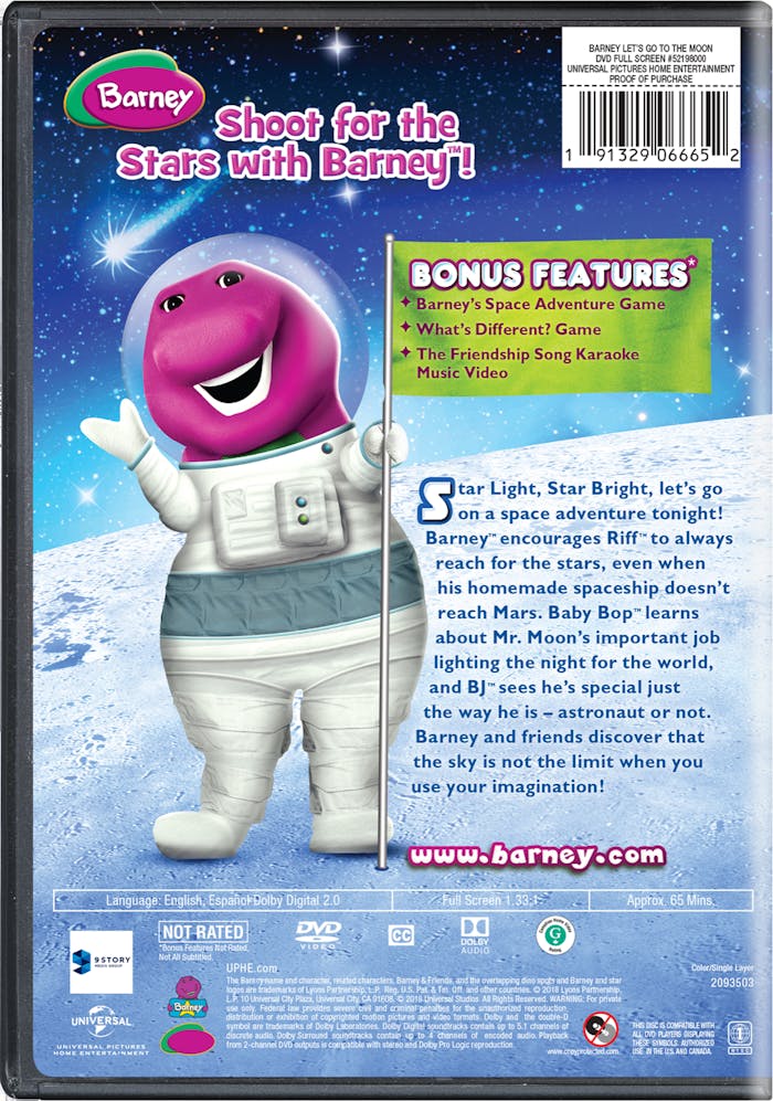 Barney: Let's Go to the Moon [DVD]
