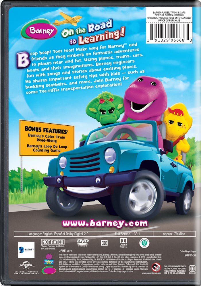 Barney: Planes, Trains and Cars [DVD]