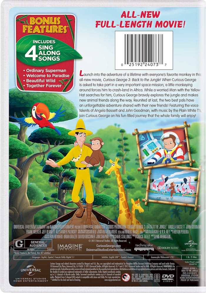 Curious George 3 - Back to the Jungle [DVD]