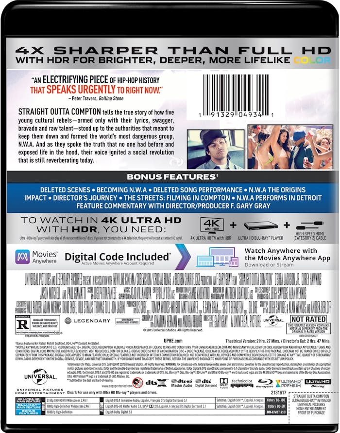 Straight Outta Compton (4K Ultra HD) [UHD]