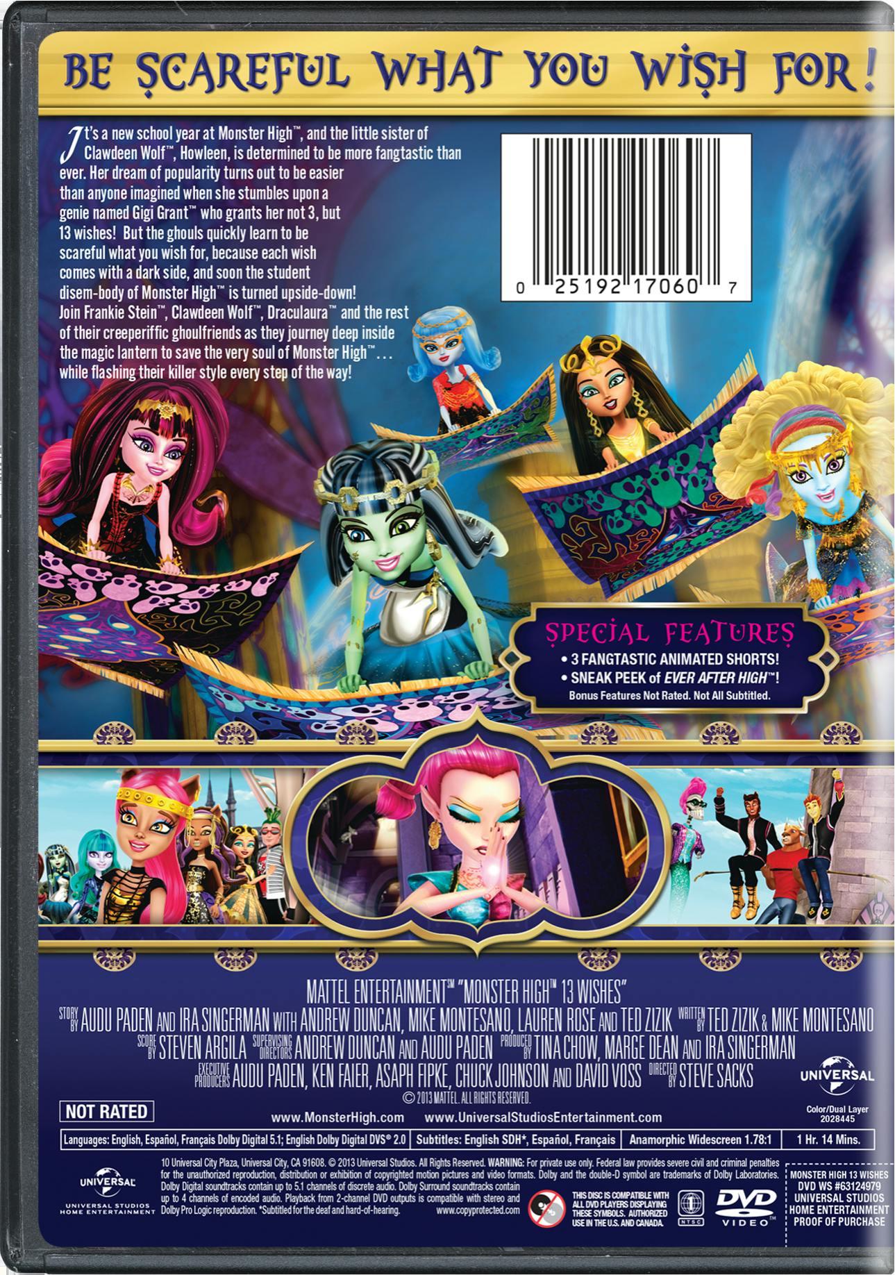 Buy Monster High 13 Wishes DVD GRUV