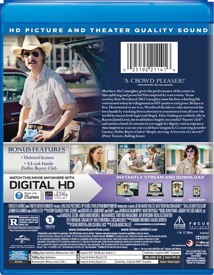 Dallas Buyers Club (DVD + Digital + Ultraviolet) [Blu-ray]
