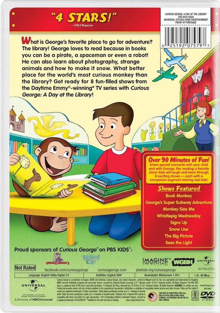 Curious George: A Day at the Library (DVD Widescreen) [DVD]